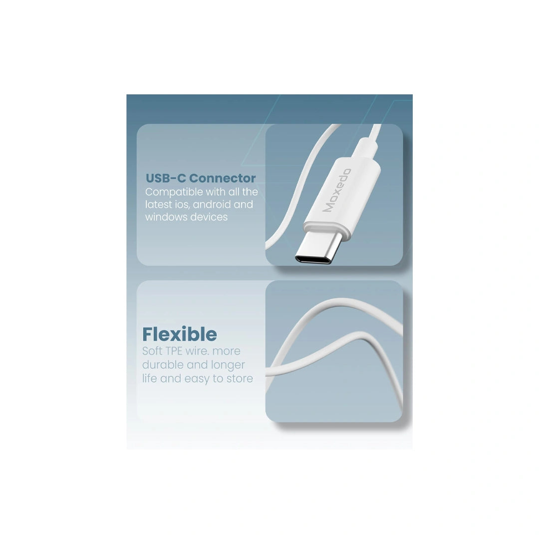 Moxedo Wired Stereo Type-C Double Earphone - White in Qatar Moxedo Wired Stereo Type-C Double Earphone - White in Qatar